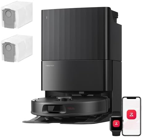 roborock Robotický vysavač Qrevo S Pro s funkcí vytírání, vylepšený QV 35A, 18 500 Pa, 75 °C, čištění horkou vodou, systém Anti-Tangle System, vyhýbání se překážkám Reactive Tech, dokovací stanice