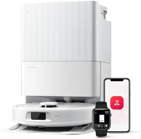 roborock Robotický vysavač Qrevo S Pro s funkcí vytírání, vylepšený QV 35A, 18 500 Pa, 75 °C, čištění horkou vodou, systém Anti-Tangle System, vyhýbání se překážkám Reactive Tech, dokovací stanice